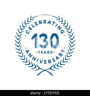 130 Jahre Designvorlage. 130. Vektor und Illustration. Stock Vektor
