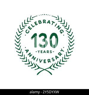 130 Jahre Designvorlage. 130. Vektor und Illustration. Stock Vektor