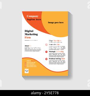 Corporate Modern Creative Business Agency Flyer Vorlage, Poster, Broschüre, Broschüre, Broschüre, Jahresbericht in A4-Papierform. Stock Vektor