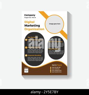 Corporate Modern Creative Business Agency Flyer Vorlage, Poster, Broschüre, Broschüre, Broschüre, Jahresbericht in A4-Papierform. Stock Vektor