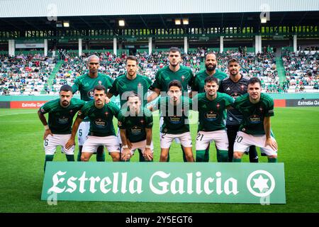 Ferrol, Spanien. 21. September 2024. Hypermotion League. Tag 6. Racing Club Ferrol gegen Albacete Balompie. Ein Malata-Stadion. Stockfoto