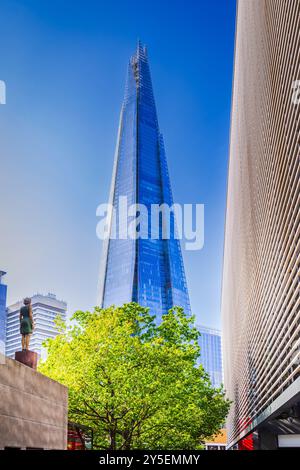 London, Vereinigtes Königreich. Blick auf die Skyline des berühmten New London und des Shard Wolkenkratzers. Stockfoto