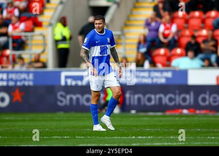 AESSEAL New York Stadium, Rotherham, England - 21. September 2024 Lyndon Dykes (17) of Birmingham City - während des Spiels Rotherham United gegen Birmingham City, Sky Bet League One, 2024/25, AESSEAL New York Stadium, Rotherham, England - 21. September 2024 Credit: Arthur Haigh/WhiteRosePhotos/Alamy Live News Stockfoto