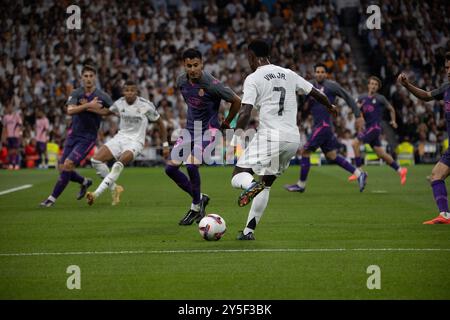 Real Madrid besiegte Espanyol de Barcelona 4-1 im Santiago Bernabeu Stadion in einer neuen Runde der spanischen Meisterschaft in der ersten Liga. Stockfoto