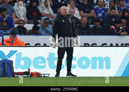 Leicester, Großbritannien. September 2024. Everton-Manager Sean Dyche während des Spiels Leicester City FC gegen Everton FC English Premier League im King Power Stadium, Leicester, England, Großbritannien am 21. September 2024 Credit: Every Second Media/Alamy Live News Stockfoto