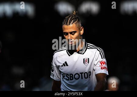 London, Großbritannien. September 2024. London, England - 21. September: Andreas Pereira aus Fulham während des Spiels der Premier League 2024/25 League zwischen Fulham FC und Newcastle United FC am 21. September 2024 in Craven Cottage in London. (Richard Callis/SPP) Credit: SPP Sport Press Photo. /Alamy Live News Stockfoto