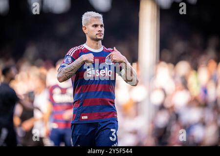 London, Großbritannien. September 2024. London, England – 21. September: Bruno Guimarães aus Newcastle während des Spiels der Premier League 2024/25 League zwischen Fulham FC und Newcastle United FC am 21. September 2024 in Craven Cottage in London. (Richard Callis/SPP) Credit: SPP Sport Press Photo. /Alamy Live News Stockfoto