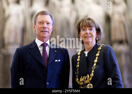 Henri, Großherzog von Luxemburg, neben Kölns Oberbürgermeisterin Henriette Reker parteilos bei seinem Besuch zur Eintragung ins Goldene Buch der Stadt Köln im Historischen Rathaus. Köln, 21.09.2024 NRW Deutschland *** Henri, Großherzog von Luxemburg, neben Kolognes Bürgermeisterin Henriette Reker nicht-Party bei seinem Besuch zur Unterzeichnung des Goldenen Buches der Stadt Köln im historischen Rathaus Köln, 21 09 2024 NRW Deutschland Copyright: XChristophxHardtx Stockfoto