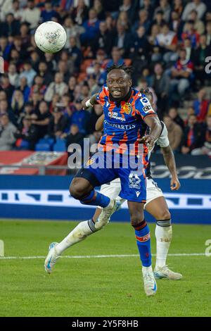 Basel, Schweiz. September 2024. Basel, Schweiz, 21. September 2024: Benie Traore (11 Basel) während des Super League-Fußballspiels zwischen dem FC Basel 1893 und dem FC Zürich im St. Jakob Park in Basel. Philipp Kresnik (Philipp Kresnik/SPP) Credit: SPP Sport Press Photo. /Alamy Live News Stockfoto