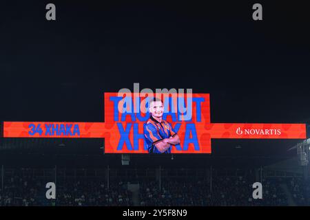 Basel, Schweiz. September 2024. Basel, Schweiz, 21. September 2024: Taulant Xhaka (34 Basel) während des Super League Fußballspiels zwischen dem FC Basel 1893 und dem FC Zürich im St. Jakob Park in Basel. Philipp Kresnik (Philipp Kresnik/SPP) Credit: SPP Sport Press Photo. /Alamy Live News Stockfoto