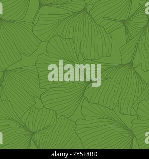 Nahtloses Muster von Hand gezeichnete Lebensmittel und Gemüse auf grünem Hintergrund. Vektorabbildung Stock Vektor