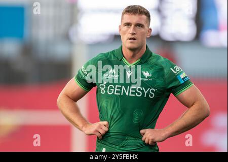 Limerick, Irland. September 2024. OISIN Dowling of Connacht während des Spiels der United Rugby Championship Runde 1 zwischen Munster Rugby und Connacht Rugby im Thomond Park in Limerick, Irland am 21. September 2024 (Foto: Andrew SURMA/ Credit: SIPA USA/Alamy Live News Stockfoto