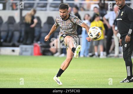 Columbus, Ohio, USA. September 2024. Columbus Crew Stürmer Diego Rossi (10), bevor er gegen Orlando City SC in Columbus, Ohio, spielte. Brent Clark/Cal Sport Media/Alamy Live News Stockfoto