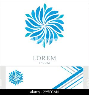 Elegantes Blumenlogo. Abstrakter Vektor, grafisches Zeichen. Stock Vektor