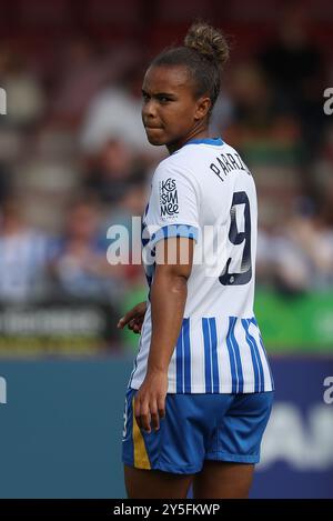 Crawley, Großbritannien. September 2024. Brighton's Nikita Parris während des Barclays Women's Super League Spiels zwischen Brighton & Hove Albion und Everton im Broadfield Stadium. Quelle: Telephoto Images/Alamy Live News Stockfoto