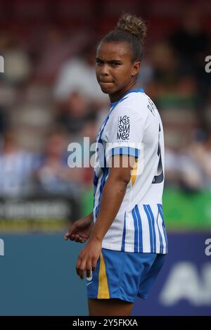 Crawley, Großbritannien. September 2024. Brighton's Nikita Parris während des Barclays Women's Super League Spiels zwischen Brighton & Hove Albion und Everton im Broadfield Stadium. Quelle: Telephoto Images/Alamy Live News Stockfoto