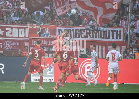 DÜSSELDORF, DEUTSCHLAND - 21. SEPTEMBER 2024: Das Fußballspiel der 2. Bundesliga Fortuna Düsseldorf gegen den 1. FC Köln in der Mercur Spiel Arena Credit: Vitalii Kliuiev/Alamy Live News Stockfoto