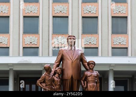 Pjöngjang, Nordkorea - 28. Juli 2015: Denkmal für Kim Il Sung in Pjöngjang, Nordkorea. Stockfoto