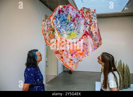 Hastings Contemporary, East Sussex 22 Sep 2024 Suzanne Jackson, Fly Away Mist, 2021, Unortal Apples, Eternal Eggs ist eine Zusammenkunft zweier bedeutender Sammlungen Großbritanniens - der Ingram Collection und der David and Indrė Roberts Collection bis 16. März 2025. Quelle: Paul Quezada-Neiman/Alamy Live News Stockfoto