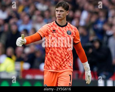 Sheffield, Großbritannien. September 2024. Michael Cooper von Sheffield United während des Sky Bet Championship Matches in der Bramall Lane, Sheffield. Der Bildnachweis sollte lauten: Andrew Yates/Sportimage Credit: Sportimage Ltd/Alamy Live News Stockfoto