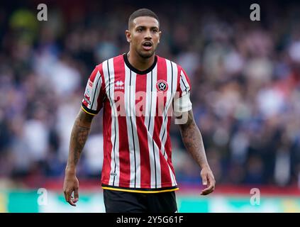 Sheffield, Großbritannien. September 2024. Vinícius Souza von Sheffield United während des Sky Bet Championship Matches in der Bramall Lane, Sheffield. Der Bildnachweis sollte lauten: Andrew Yates/Sportimage Credit: Sportimage Ltd/Alamy Live News Stockfoto