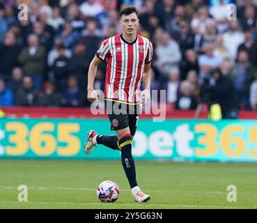 Sheffield, Großbritannien. September 2024. Anel Ahmedhodzic von Sheffield United während des Sky Bet Championship Matches in der Bramall Lane, Sheffield. Der Bildnachweis sollte lauten: Andrew Yates/Sportimage Credit: Sportimage Ltd/Alamy Live News Stockfoto