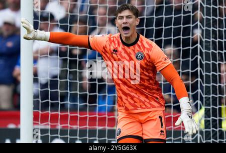 Sheffield, Großbritannien. September 2024. Michael Cooper von Sheffield United während des Sky Bet Championship Matches in der Bramall Lane, Sheffield. Der Bildnachweis sollte lauten: Andrew Yates/Sportimage Credit: Sportimage Ltd/Alamy Live News Stockfoto
