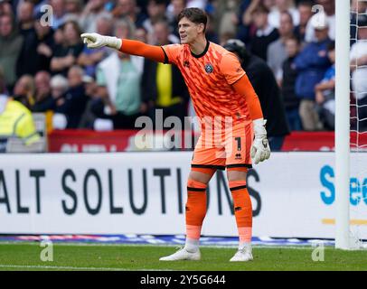 Sheffield, Großbritannien. September 2024. Michael Cooper von Sheffield United während des Sky Bet Championship Matches in der Bramall Lane, Sheffield. Der Bildnachweis sollte lauten: Andrew Yates/Sportimage Credit: Sportimage Ltd/Alamy Live News Stockfoto