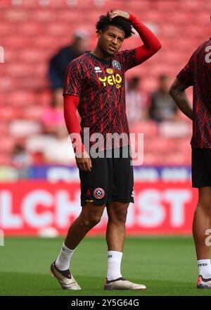 Sheffield, Großbritannien. September 2024. Rhian Brewster von Sheffield United während des Sky Bet Championship Matches in der Bramall Lane, Sheffield. Der Bildnachweis sollte lauten: Simon Bellis/Sportimage Credit: Sportimage Ltd/Alamy Live News Stockfoto