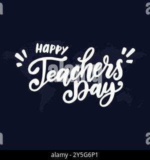 Happy Teachers Day, Teachertag Grußkarte, Social Media Vorlage, editierbare Vorlage, Teachertag Social Media Design. Stock Vektor