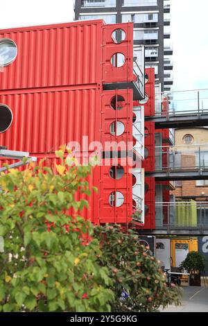 Container City 1 Trinity Buoy Wharf London UK River Themse Stockfoto