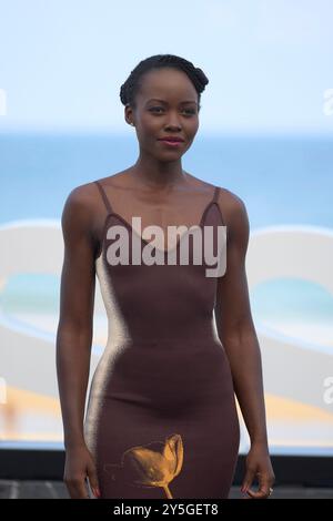 San Sebastian, Spanien. September 2024. Lupita Nyong'o nahm am 22. September 2024 am 72. San Sebastian International Film Festival im Kursaal Palace in Donostia/San Sebastian Teil. Quelle: Album/Alamy Live News Stockfoto