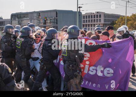 Protest gegen den marsch des Lebens Stockfoto