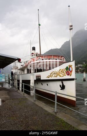 Raddampfer Stadt Luzern am Vierwaldstättersee, Schweiz Stockfoto
