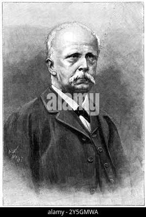 Hermann Ludwig Ferdinand von Helmholtz 1821-1894) - Porträt, historischer Stich Stockfoto