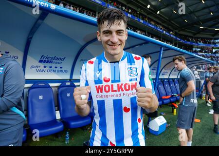 HEERENVEEN, 22.09.2024, Stadion Abe Lenstra, niederländischer Fußball, Eredivisie, Saison 2024/2025, während des Spiels SC Heerenveen - FC Groningen, SC Heerenveen Spieler Ion Nicolaescu Credit: Pro Shots/Alamy Live News Stockfoto