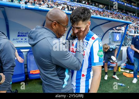 HEERENVEEN, 22.09.2024, Stadion Abe Lenstra, niederländischer Fußball, Eredivisie, Saison 2024/2025, während des Spiels SC Heerenveen - FC Groningen, SC Heerenveen Spieler Ion Nicolaescu Credit: Pro Shots/Alamy Live News Stockfoto