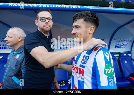 HEERENVEEN, 22.09.2024, Stadion Abe Lenstra, niederländischer Fußball, Eredivisie, Saison 2024/2025, während des Spiels SC Heerenveen - FC Groningen, SC Heerenveen Spieler Ion Nicolaescu Credit: Pro Shots/Alamy Live News Stockfoto