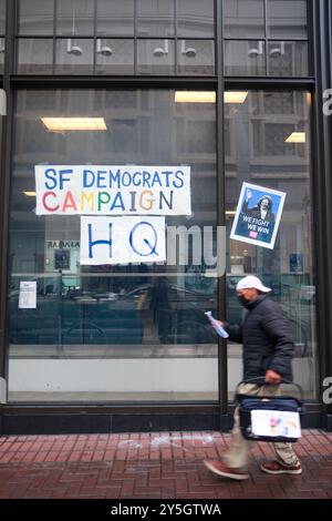 San Francisco, CA, USA - 17. September 2024 - das Hauptquartier der Kampagne für Kamala Harris Stockfoto