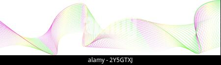 Eine Kurvenlinie mit Verlaufsfarben. Vektorabbildung Stock Vektor