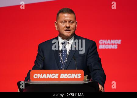 Ukrainischer Botschafter beim britischen General Valerii Zaluzhnyi während der Labour Party-Konferenz in Liverpool. Bilddatum: Sonntag, 22. September 2024. Stockfoto