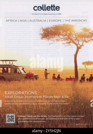 Entertainment and Lifestyle Magazine Advert, 2024, USA Stockfoto