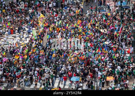 Die mexikanische Independence Day-Parade ist eine jährliche Feier entlang der Madison Avenue in Manhattan, 2024, New York City, USA Stockfoto