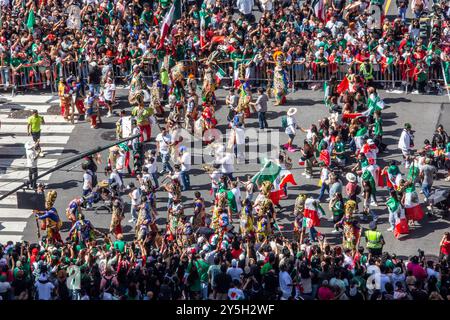 Die mexikanische Independence Day-Parade ist eine jährliche Feier entlang der Madison Avenue in Manhattan, 2024, New York City, USA Stockfoto