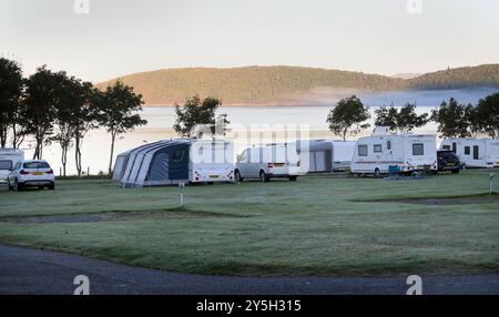 NORTH LEDAIG CARAVAN UND CAMPINGPLATZ IN DER NÄHE VON OBAN SCHOTTLAND GROSSBRITANNIEN Stockfoto