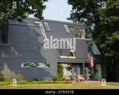 Modernes Haus in Riverside Connecticut, USA Stockfoto