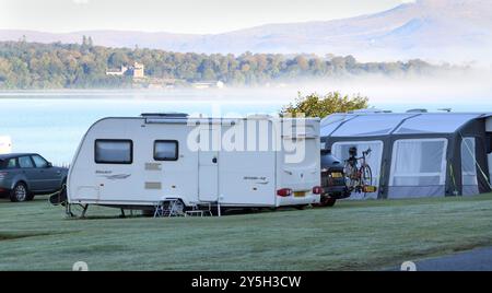 NORTH LEDAIG CARAVAN UND CAMPINGPLATZ IN DER NÄHE VON OBAN SCHOTTLAND GROSSBRITANNIEN Stockfoto