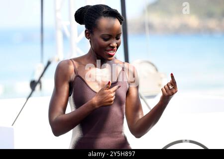 Lupita Nyong'o beim Photocall zum Animationsfilm 'The Wild Robot / der Wilde Roboter' auf dem 72. Internationales Filmfestival San Sebastian / Festival Internacional de Cine de San Sebastián auf der Kursaal Terasse. San Sebastian, 22.09.2024 Stockfoto