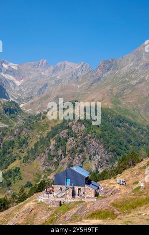 Zufluchtsort Espingo, Bagneres-de-Luchon, Haute-Garonne (31), Region Occitanie, Frankreich Stockfoto