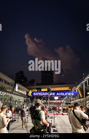 Singapur, Singapur. September 2024. Gitteratmosphäre. 22.09.2024. Formel-1-Weltmeisterschaft, Rd 18, Grand Prix Von Singapur, Marina Bay Street Circuit, Singapur, Renntag. Das Foto sollte lauten: XPB/Alamy Live News. Stockfoto